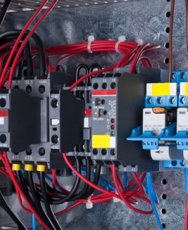 New control panel with static energy meters and circuit-breakers New control panel with static energy meters and circuit-breakers